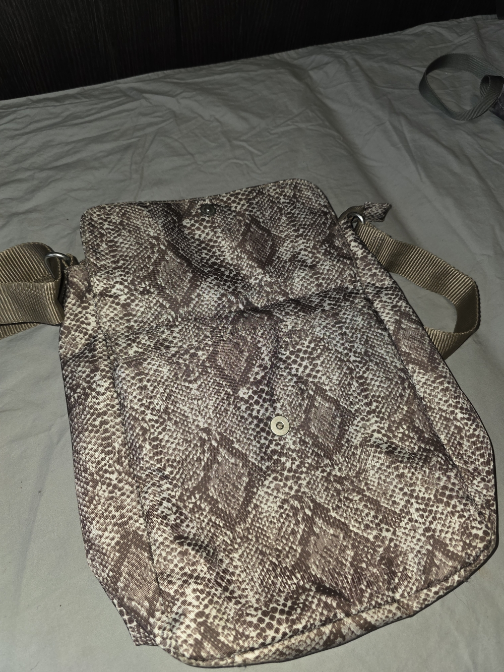 Baggallini Brown Snake Print Crossbody Bag